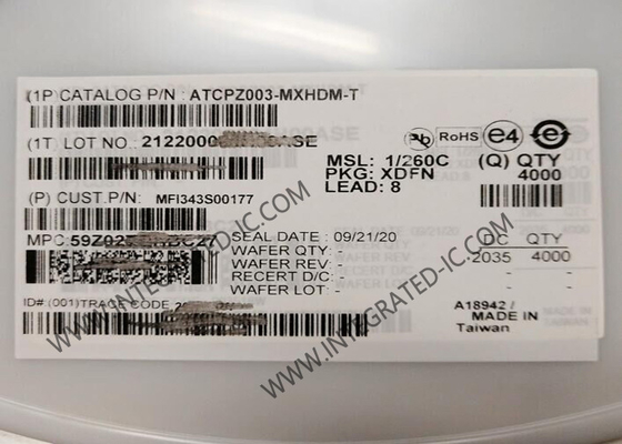 MFI343S00177 Integrated Circuit Chip Crypto Authentication Secure Key Storage IC XDFN8