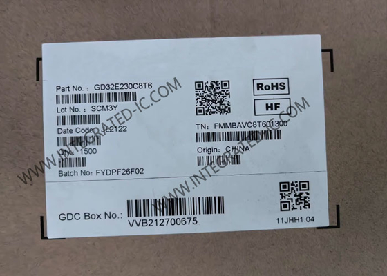 وحدة تحكم دقيقة GD32E230C8T6 MCU 32 بت، وحدات تحكم دقيقة 72 ميجاهرتز ARM Cortex M23 MCU