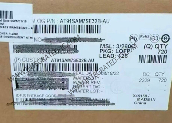 AT91SAM7SE32B-AU متحكم دقيق MCU 55MHz ARM7 SAM7SE متحكم دقيق IC LQFP128