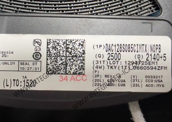 شريحة الدائرة المتكاملة DAC128S085CIMTX محول رقمي إلى تناظري 12 بت TSSOP16