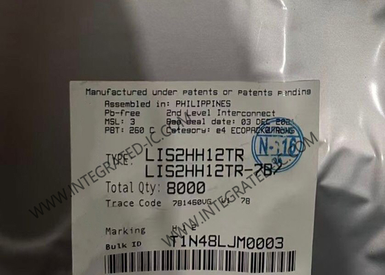 مستشعر IC LIS2HH12TR مستشعرات الحركة LGA12 مقياس تسارع خطي ثلاثي المحاور