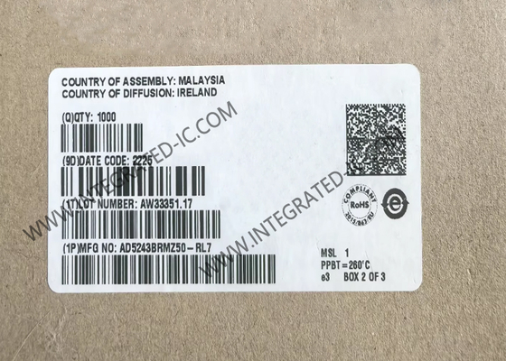 AD5243BRMZ50 رقاقة الدوائر المتكاملة مزدوجة 256 وضعية I2C متوافقة مع القياسات الرقمية