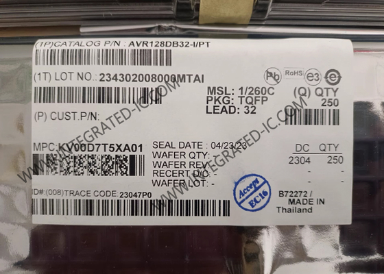 AVR128DB32-I/PT متحكم دقيق MCU 8 بت 24 ميجاهرتز 128KB فلاش AVR DB IC متحكم دقيق