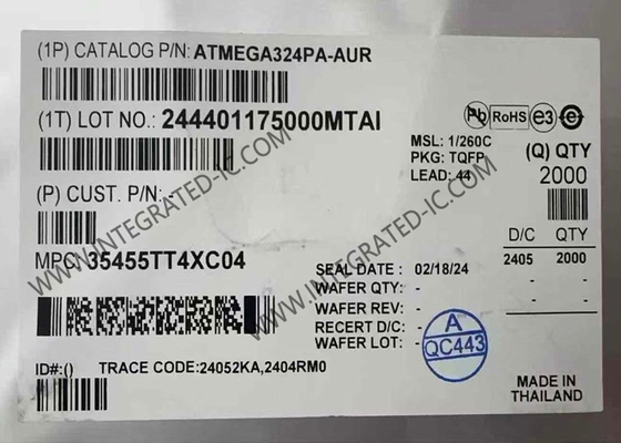 ATMEGA324PA-AUR متحكم دقيق MCU 8 بت 20 ميجاهرتز 32KB فلاش AVR متحكم دقيق 44-TQFP
