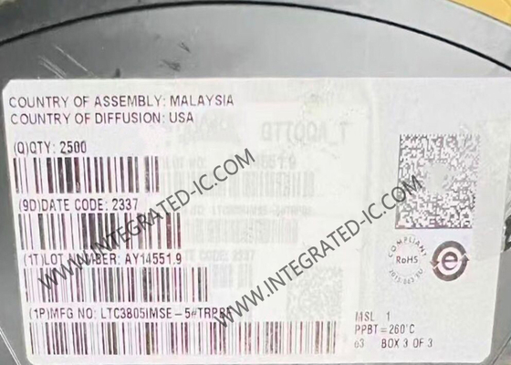 LTC3805IMSE-5 رقاقة الدوائر المتكاملة معدل التردد الحالي الوضع Flyback/Boost/SEPIC DC/DC Controller