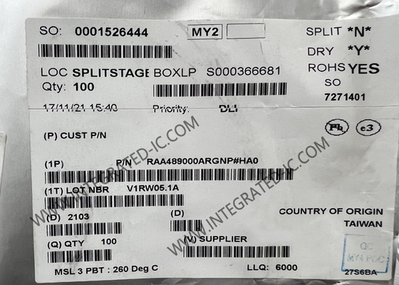 RAA489000ARGNP رقاقة الدائرة المتكاملة شريحة شحن البطارية قابلة للتكوين Buck-Boost IC