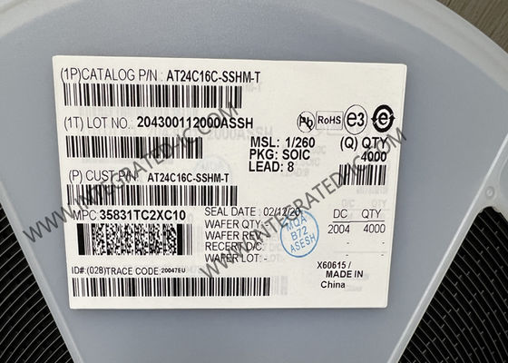 شريحة ذاكرة AT24C16C-SSHM-T IC 16Kbit 1MHz I²C Serial EEPROM 8-SOIC