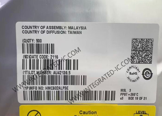 شريحة الدائرة المتكاملة HMC802ALP3E GaAs MMIC 1-Bit الرقمية التحكم في المخفف الإيجابي