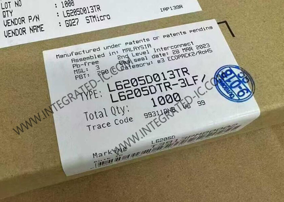 L6205D013TR رقاقة الدوائر المتكاملة DMOS محركات الحافلات الكاملة المزدوجة SOIC20 محركات المحركات