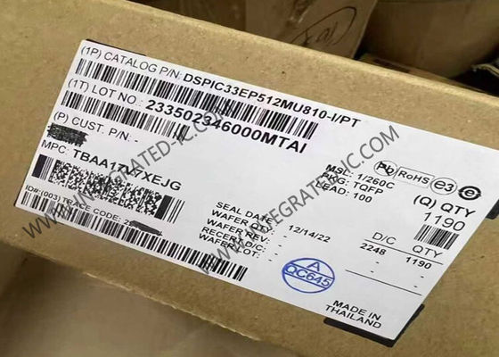 DSPIC33EP512MU810-I/PT وحدة التحكم الدقيقة MCU dsPIC وحدة تحكم الإشارة الرقمية TQFP-100 16-Bit DSC
