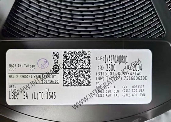 INA270AQDRQ1 مكبر الحساسية الحالية رقاقة الدائرة المتكاملة مع عرض النطاق الترددي 130 كيلو هرتز ومدى الوضع الشائع الواسع - 16 فولت إلى + 80 فولت في حزمة SOIC8