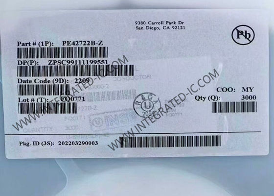 PE42722B-Z UltraCMOS SPDT RF Switch IC وحدة الاتصال اللاسلكي 5MHz إلى 1.794GHz مع انخفاض خسارة الإدراج وعزلة عالية