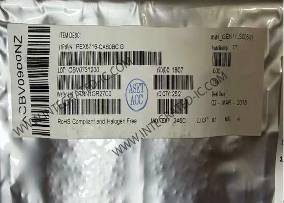 PEX8716-CA80BCG Ethernet IC 16-Lane 4-PortPCI Express Gen 3 التبديل IC