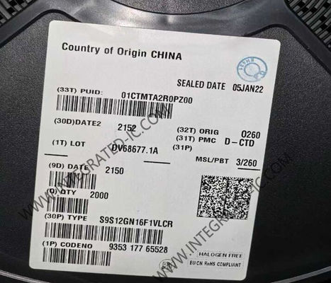 S9S12GN16F1VLCR 16-Bit HCS12 microcontroller MCU مع سرعة 25MHz وذاكرة برنامج 16 كيلوبايت في حزمة LQFP32