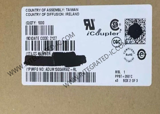 ADUM1300ARWZ عازل رقمي للشريحة المتكاملة مع 2500Vrms عزل القناة الثلاثية ومعدل بيانات 1 Mb / s في حزمة SOIC16