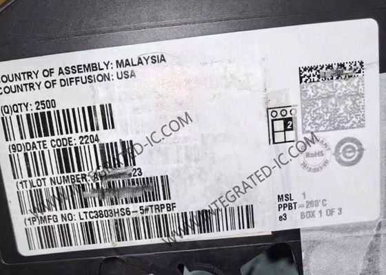 شريحة الدائرة المتكاملة LTC3803HS6-5، وحدة تحكم Flyback مع تردد 200 كيلو هرتز، جهد إمداد 4 فولت إلى 8.1 فولت، ودرجة حرارة تشغيل -40 درجة مئوية إلى 150 درجة مئوية