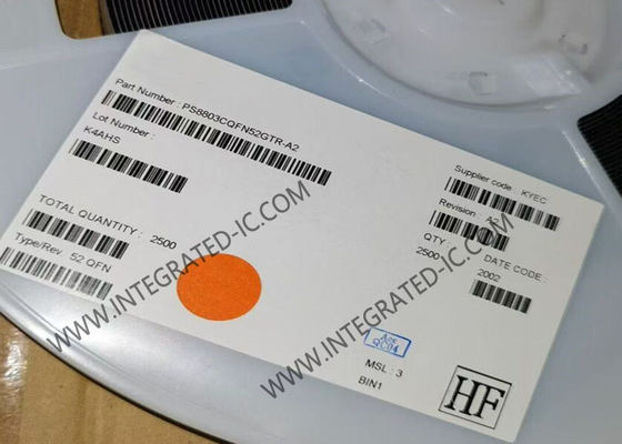 شريحة دائرة متكاملة PS8803CQFN52GTR، مفتاح USB-C بسرعة 10 جيجابت في الثانية، مع حزمة QFN52 لتطبيقات USB 3.1 Gen2