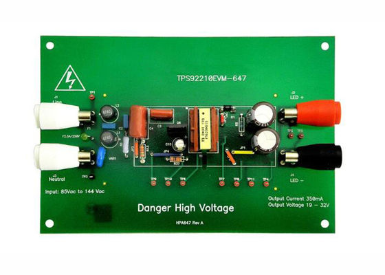 وحدة تقييم متحكم محرك إضاءة LED الطبيعي PFC المدمجة TPS92210EVM-647