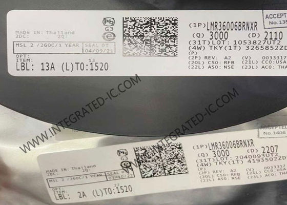شريحة دائرة متكاملة LMR36006BRNXR محول تنحى متزامن مع تيار خرج 0.6 أمبير وتردد تبديل 1 ميجاهرتز وجهد دخل من 4.2 فولت إلى 60 فولت
