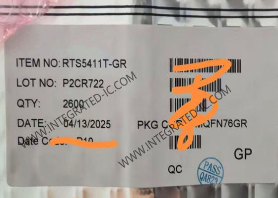 شريحة الدائرة المتكاملة RTS5411T-GR، وحدة تحكم USB 3.0 فائقة السرعة ذات 4 منافذ في حزمة QFN-76