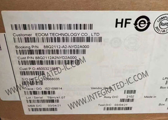 88Q2112-A2-NYD2A000 شريحة إيثرنت IC Ethernet PHY مع نقل بيانات بسرعة 1000 ميجابت في الثانية في حزمة QFN48 بقياس 7 مم × 7 مم