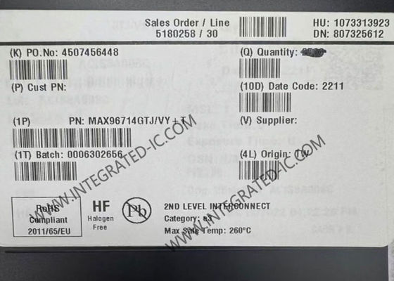 شريحة الدائرة المتكاملة MAX96714GTJ، مزيل تسلسل GMSL1 واحد إلى CSI-2 مع نقل بيانات عالي السرعة