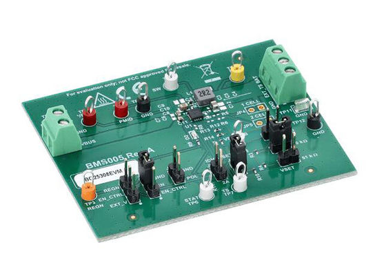 BQ25308EVM حلول مدمجة لشاحن بطارية 1 خلية 17 فولت 3 أمبير وحدة تقييم BQ25308