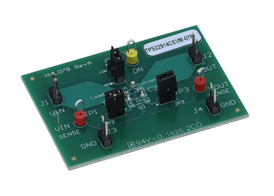 لوحة تقييم الحلول المدمجة TPS22914CEVM-078، وحدة تقييم مفتاح الحمل TPS22914C