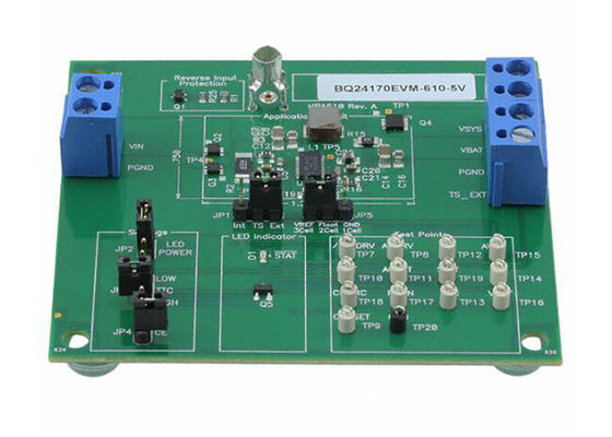 BQ24170EVM-610-5V حلول مدمجة 1-3 خلية 4A وحدة تقييم شاحن بطارية Buck المتزامن