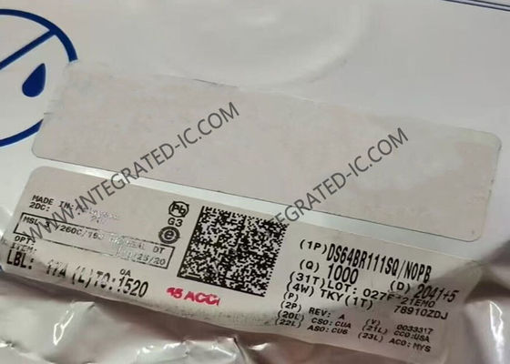 DS64BR111SQ شريحة دائرة متكررة ثنائية القناة بسرعة 6.4 جيجابت في الثانية للروابط التسلسلية في حزمة WQFN24