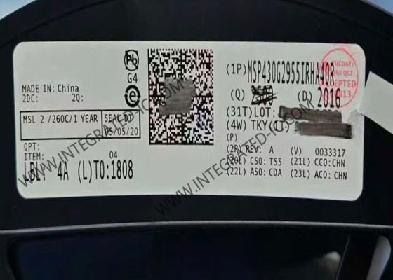 MSP430G2955IRHA40R متحكم دقيق 16 بت مع ساعة 16 ميجاهرتز وذاكرة برنامج 56 كيلو بايت