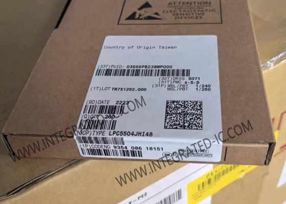 LPC5504JHI48 وحدة التحكم الدقيقة MCU 32-Bit Arm Cortex-M33 مع 8 MB Flash 45 دبوس GPIO و 128 بت UUID