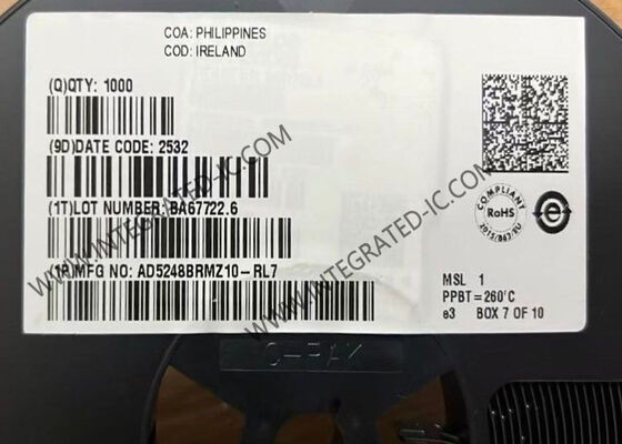 AD5248BRMZ10 مقياس جهد رقمي متوافق مع I2C بـ 256 وضعًا، 10 كيلو أوم، دائرة متكاملة، حزمة MSOP10
