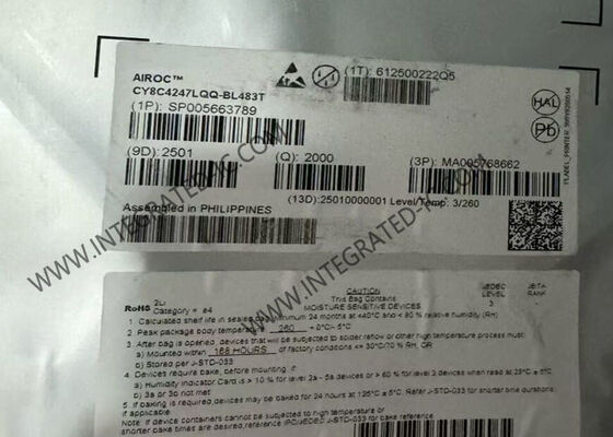 CY8C4247LQQ-BL483T 48MHz PSoC 4 microcontroller MCU مع 128 kByte Flash و 36 I / O Pins AIROC BLE