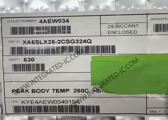 صفيف البوابة القابلة للبرمجة الميدانية XA6SLX25-2CSG324Q 1080MHz برمجة المنطق IC