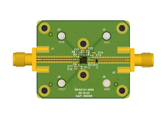 لوحة تقييم مضخم سائق 0.5 واط عالي الكسب لحلول QPA9121EVB-01 المدمجة