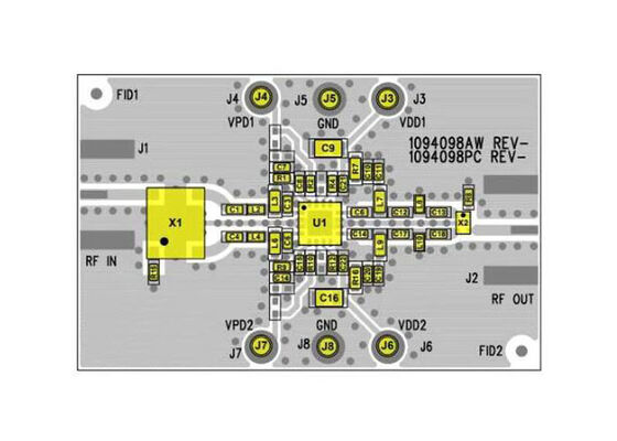 TQP3M9041-PCB حلول مضمنة 2.5 جيجاهرتز إلى 2.7 جيجاهرتز لوحة تقييم مضخم ضوضاء منخفض TQP3M9041
