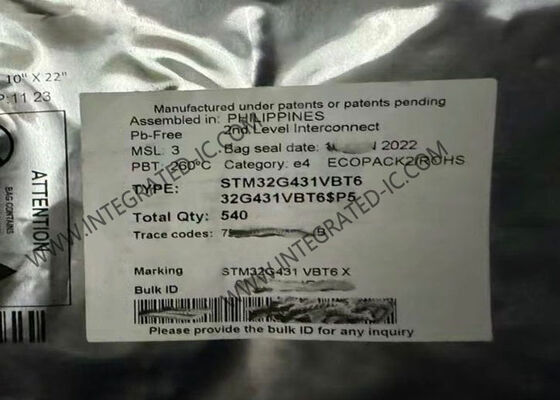 متحكم STM32G431VBT6 عالي الأداء MCU 100LQFP 32 بت أحادي النواة