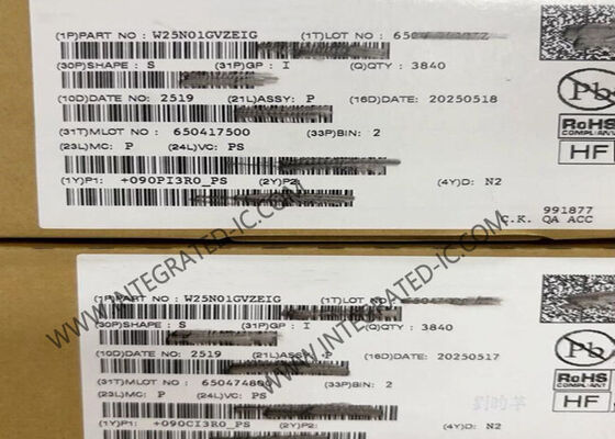 W25N01GVZEIG شريحة ذاكرة فلاش NAND SLC بواجهة SPI بتردد 104 ميجاهرتز بسعة 1 جيجابت