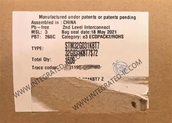 وحدة تحكم دقيقة STM32G031K8T7 MCU، شريحة 32 بت مع نواة ARM Cortex-M0+ بتردد 64 ميجاهرتز وذاكرة فلاش 64 كيلوبايت