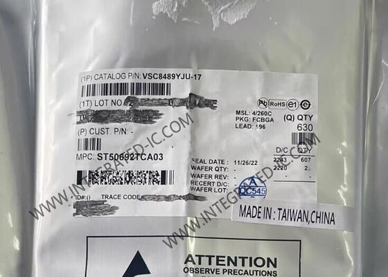 IC Ethernet VSC8489YJU-17 قناة مزدوجة SerDes PHY أجهزة استقبال إيثيرنت FCCSP-196