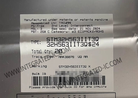 وحدة تحكم STM32H563IIT3Q MCU، وحدة معالجة مركزية ARM Cortex-M33 للأغراض العامة لنظام الإنذار المركزي