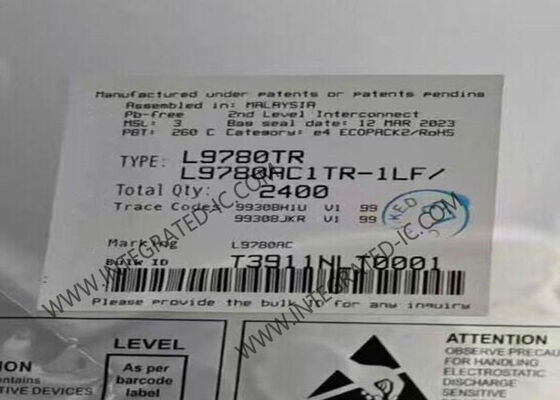 L9780TR مستشعر IC واجهة مستشعر الوقود والهواء واسع النطاق مع جهد إمداد 4.9 فولت ~ 5.1 فولت في حزمة LQFP-48