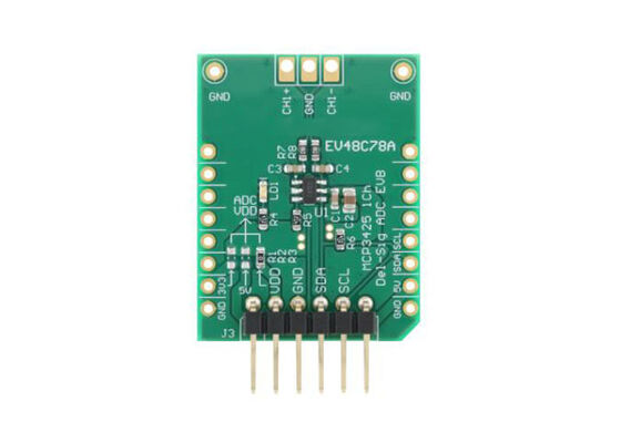 EV48C78A حلول مدمجة MCP3425 1Ch Del-Sig ADC لوحة التقييم