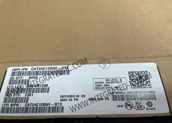 شريحة ذاكرة CAT24C128WI-GT3، ذاكرة EEPROM بسعة 128 كيلوبت مع واجهة I2C في حزمة SOIC8