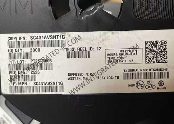 SC431AVSNT1G شريحة الدوائر المتكاملة برنامج مرجع التوتر IC مع 2.5V مرجع الدقة قابلة للبرمجة و 50 PPM / °C معامل الحرارة