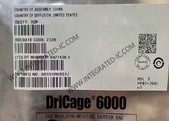 AD1939WBSTZ عالية الأداء دقة 24 بت 192 كيلو هرتز معدل التحويل الصوتي للسيارات كودك الدائرة المتكاملة رقاقة