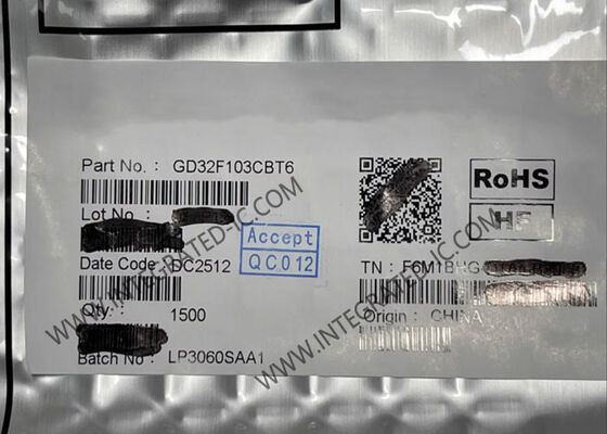 GD32F103CBT6 متحكم دقيق 32 بت مع نواة ARM Cortex-M3 بتردد 108 ميجاهرتز في حزمة LQFP48 للاستخدام الصناعي