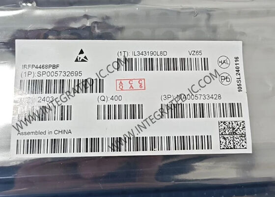 IRFP4468PBF الطاقة MOSFET رقاقة الدوائر المتكاملة 100 فولت التفريغ المصدر الجهد 290A التفريغ المستمر 2mOhm مقاومة التفريغ المصدر في TO-247-3 حزمة