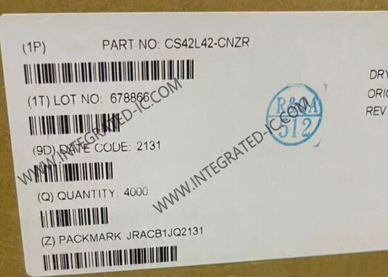 CS42L42-CNZR برنامج ترميز صوتي منخفض الطاقة مع نطاق ديناميكي عالٍ وواجهة MIPI SoundWire